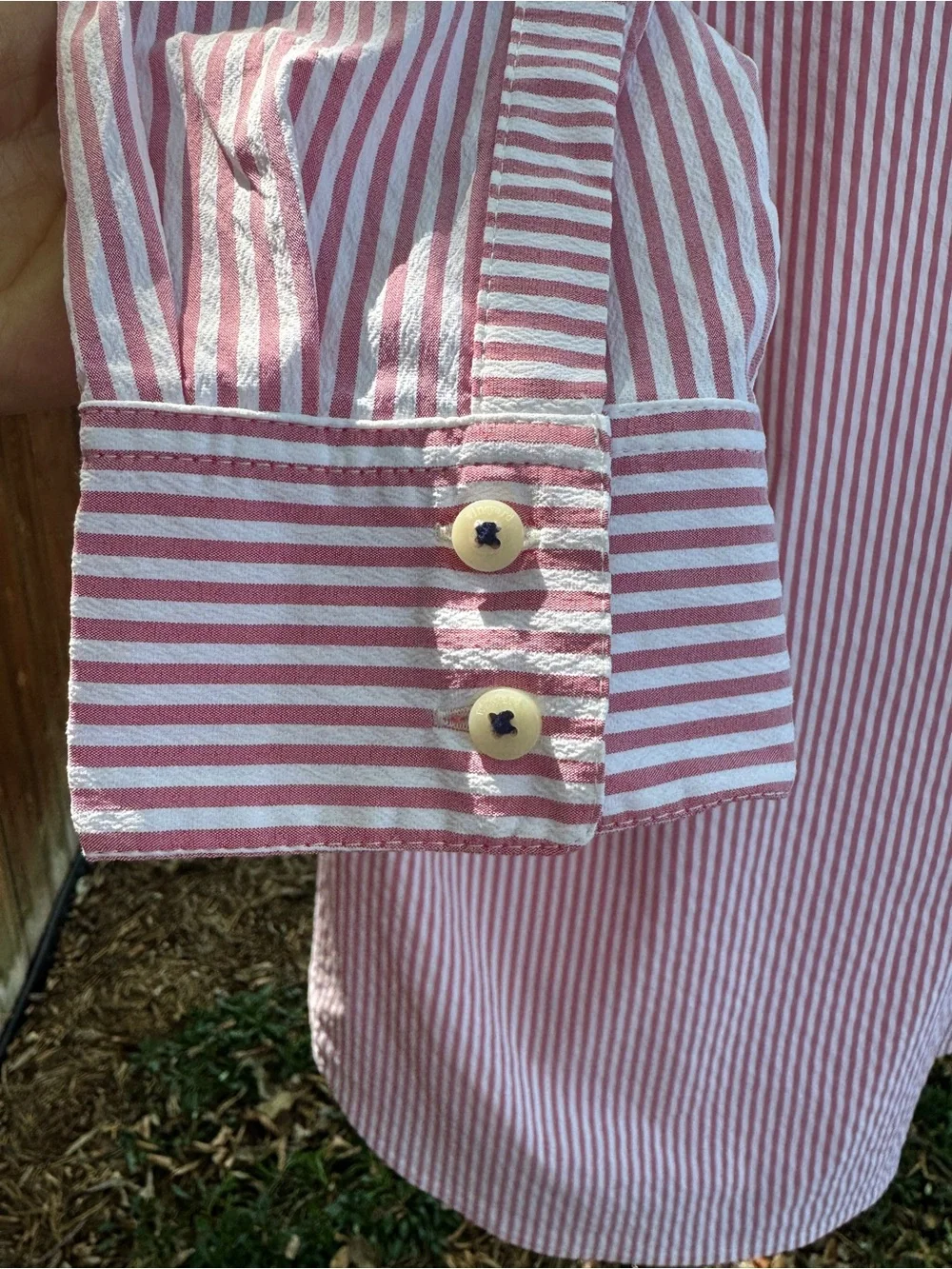 Vineyard Vines Red & White Striped Harbor Shirt Cover Up
